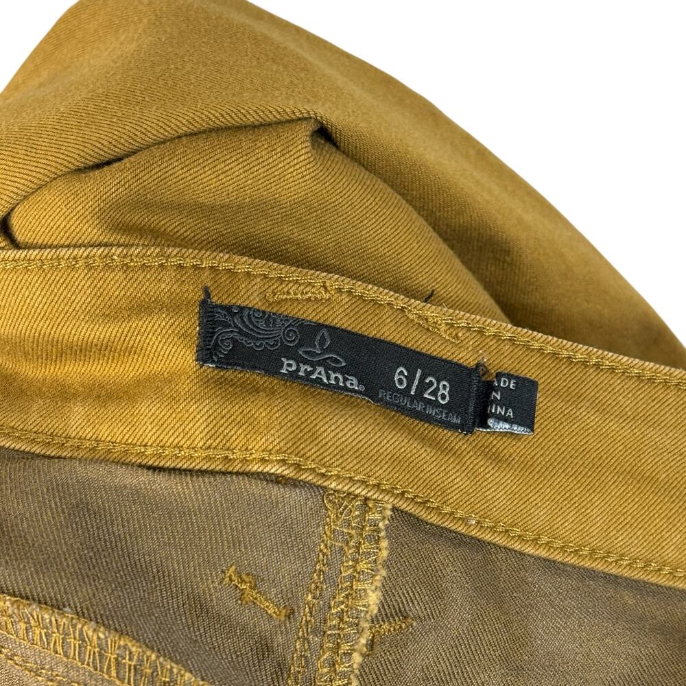 PrAna SZ 6/28 Oday Skinny Jeans Stretch Mid-Rise Pockets Zip-Fly Organic Cotton - Picture 8 of 10